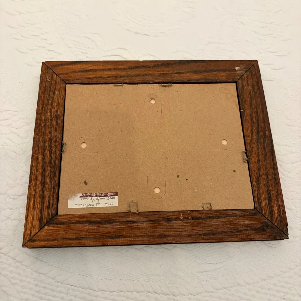 Intercraft Solid Wood Double Picture Frame Dark Oak Ornate Matted 2.25x3.25